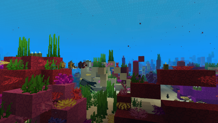 PlanetMinecraft's tweet photo. Do you like the textures used in Mojang's promo screenshots?! This texture pack by @RobotPantaloons strips the default #Minecraft textures down to bring you a simplistic and vibrant world as you see in the promo shots! Neat!

🦴Bare Bones Texture Pack: https://t.co/Woj39e37l2 https://t.co/PAkkUHVCjG