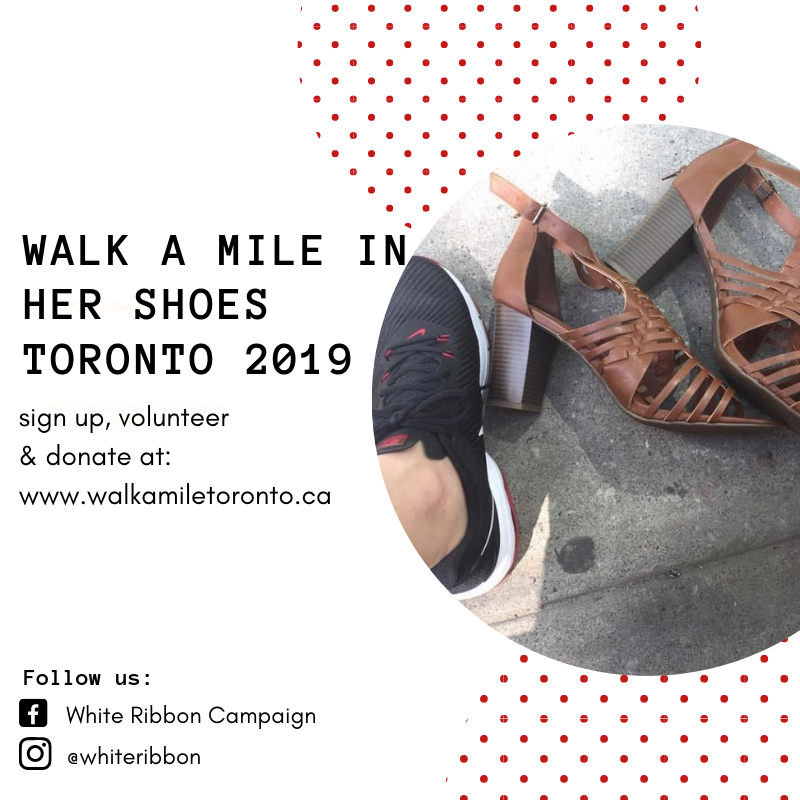 whiteribbon's tweet photo. Happy Monday! We are so excited to see you all at the 10th annual Walk a Mile in Her Shoes Toronto! 
The event is just one month away - have you started fundraising yet? 
Get started at https://t.co/yzEWYKyPVh
#WalkAMileTO #WAMTO https://t.co/XQvoa4w3lf