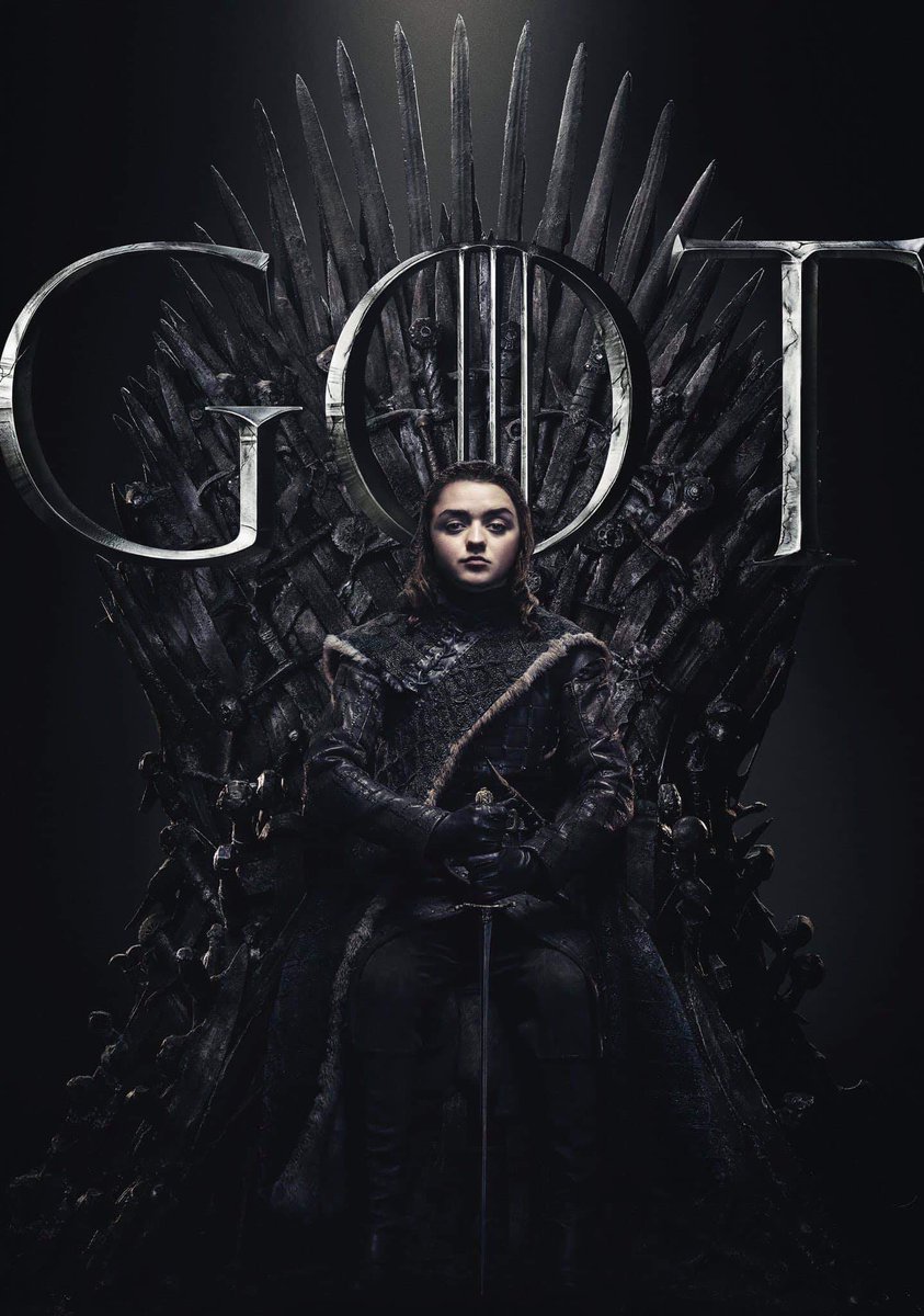 SaraBsm_'s tweet photo. All hail Arya of House Stark, First of Her Name, Queen of the Andals and the First Men, Azor Ahai, Changer of Faces, Wielder of Needle, Killer of House Frey, Slayer of Night King, Hero of Mankind, Savior of the North, and Protector of the Realm. #NotToday https://t.co/yQYUsYkv27