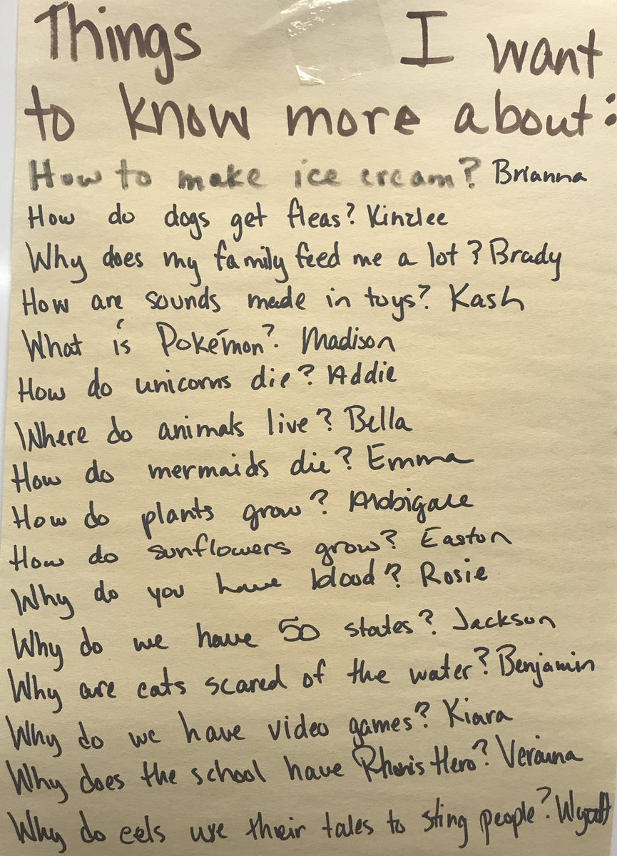 teachinyall02's tweet photo. If you have an answer to one of our questions, please help us out. We are trying to select our classroom research question. #roosread #rooswrite https://t.co/guSx9pvjmQ