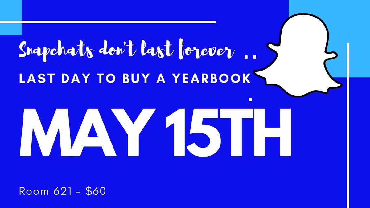 ‼️Last day to buy yearbooks is May 15! Don't wait until the last minute, we might run out ‼️