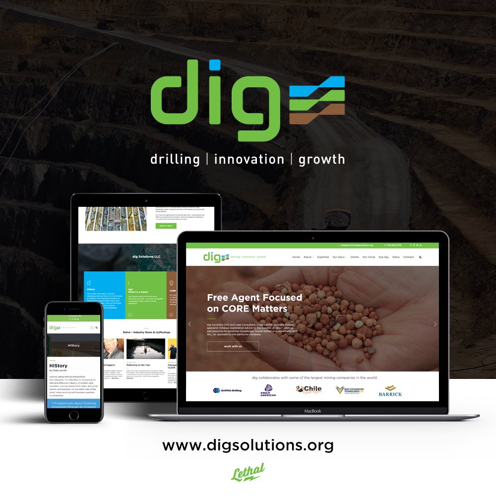 digSolutionsLLC's tweet image. Website’s legit after a naming dispute caused us to rebrand. You dig the new logo? Big thanks to Lee Rekman @ Lethal Digital for his creativity and patience.  💚 digsolutions.org 💚

dig Solutions = 
drilling | innovation | growth