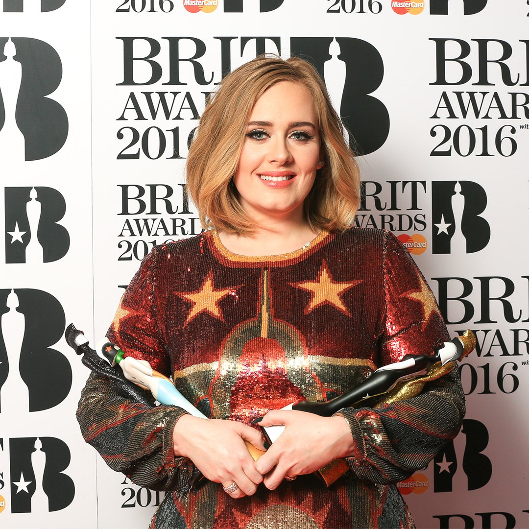 BRITs's tweet image. It's the 👑 queen's 👑 birthday! Enjoy celebrating, @Adele! 💕