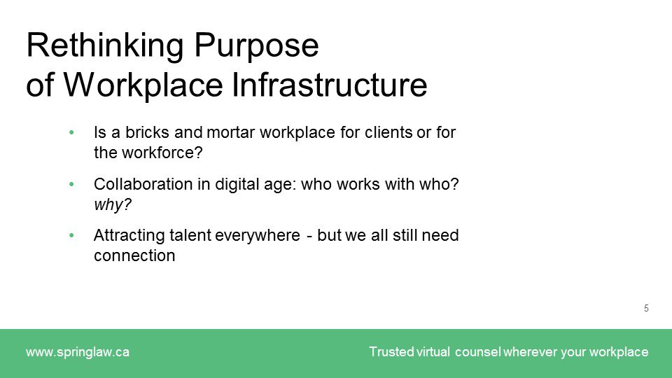 SpringLawFirm's tweet image. Remote Employees in a Digital Age (slide from our presentation).

#remoteworker #virtualworker #lawblog #EmployerResources #WorkplacePolicies #HR #tech #techdata