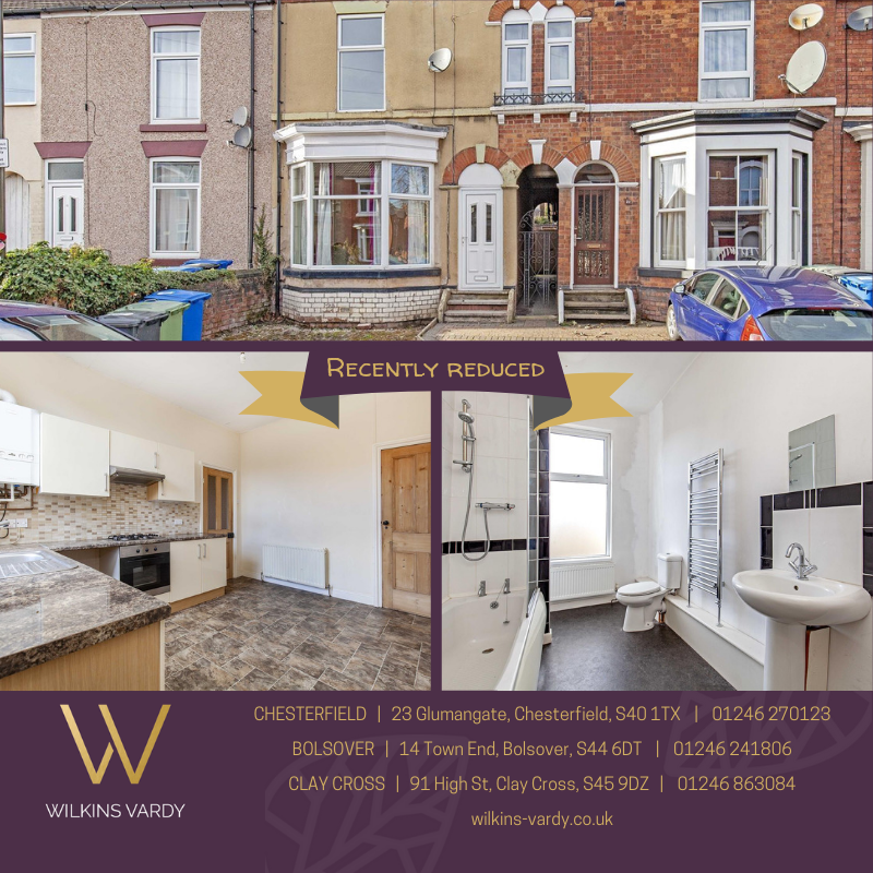 WilkinsVardy's tweet image. 𝐑𝐞𝐜𝐞𝐧𝐭𝐥𝐲 𝐫𝐞𝐝𝐮𝐜𝐞𝐝 is this 3 bedroom, 2 bathroom, #bayfronted #terraced housed in the centre of #Chesterfield.

This house is over 3 fantastic floors with generous double bedrooms &amp;amp; is #chainfree. This could be an ideal #familyhome 

wilkins-vardy.co.uk/property/946