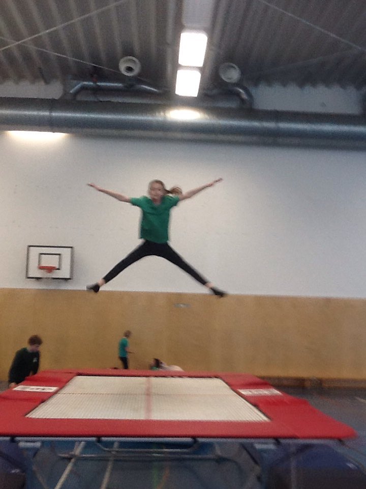 Primary students jumping into the new term