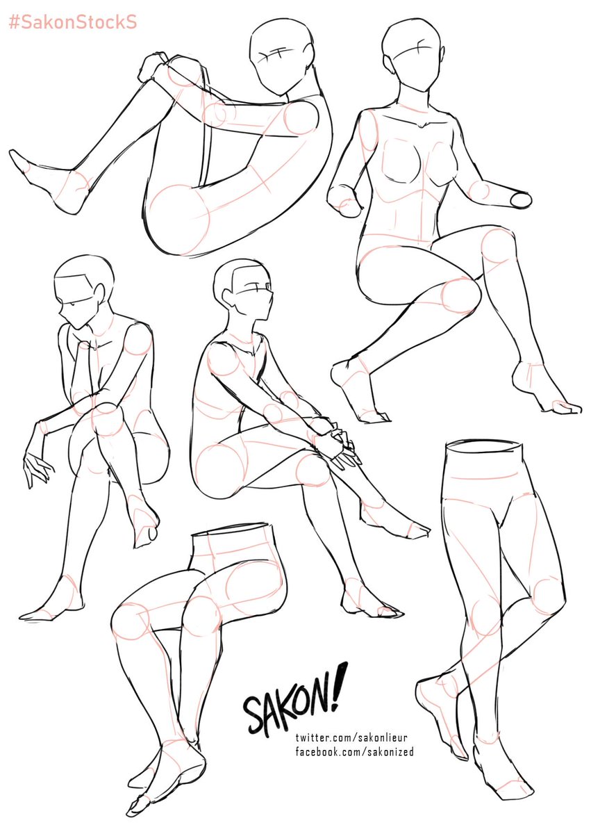 Sitting pose is kinda showing how much I love drawing legs. 