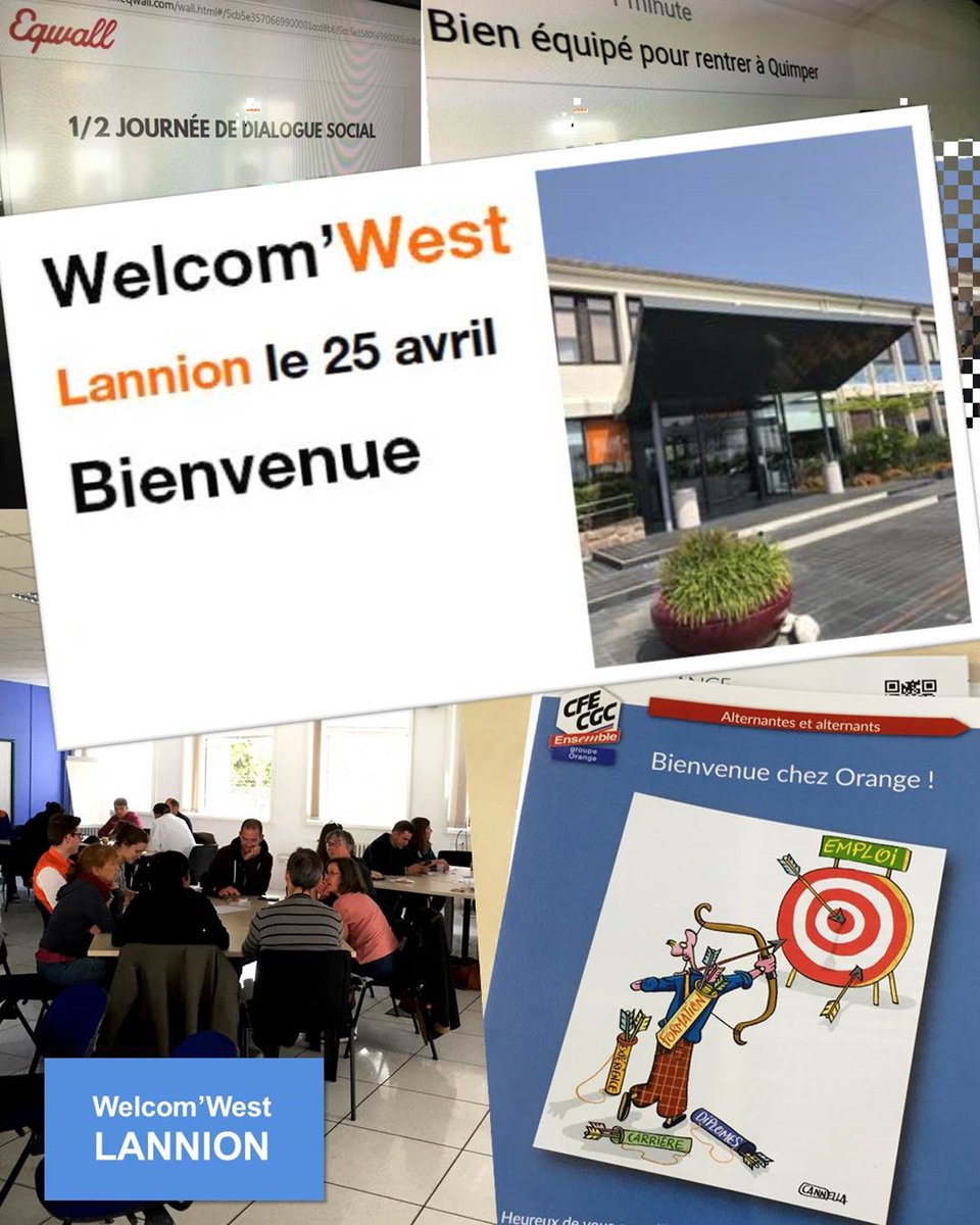 #RetourEnImage @Lannion, 25 nouveaux collaborateurs du groupe ont rencontré nos représentants @CFECGCOrange. Au programme, notre rôle de #MédiationSociale, nos dernières prises de positions et l’importance de notre #proximité. Olivier B et Thomas R fiers de #partager