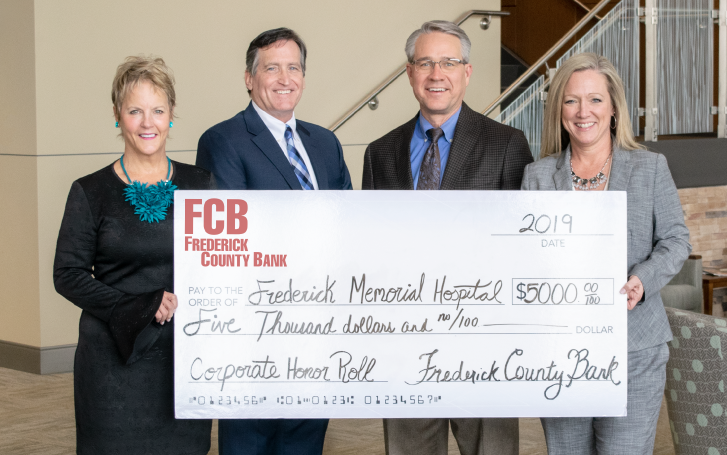 FrederickHealth's tweet photo. “As members of the Corporate Honor Roll, Frederick County Bank is proud to help FMH provide the local programs and services our Frederick #community deserves." - Bill Talley, President &amp; CEO, @FredCntyBank https://t.co/i4ZGxtLAYM  #FrederickMD #healthnews #wellness #healthcare https://t.co/sCagl1uKcr
