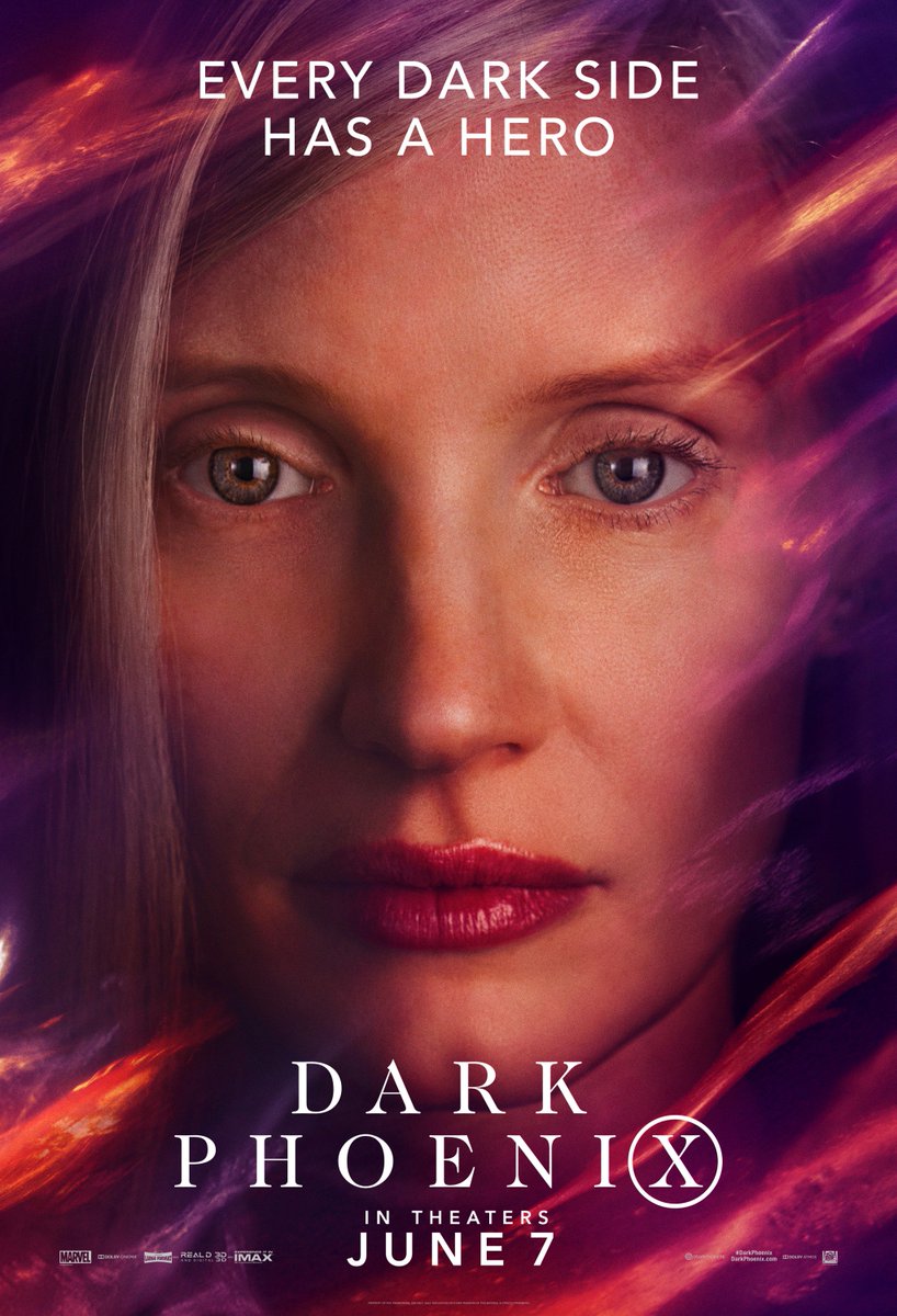 Every hero has a dark side. Check out the new character posters for #DarkPhoenix in theaters June 7.