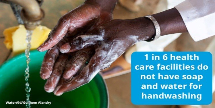 Health workers should feel proud of where they work, yet 1 in 6 health care faciltiies do not have access to soap and water for handwashing. As #WHA72 approaches, governments must make water, sanitation, and hygiene a top priority in ensuring #HealthforAll! <a href="/wateraid/">WaterAid</a> <a href="/UNICEF/">UNICEF</a> <a href="/WHO/">World Health Organization (WHO)</a>