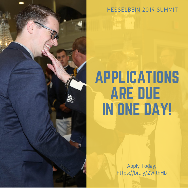 HesselbeinGLA's tweet photo. Only one day is remaining to submit your application for the 11th annual Hesselbein Student Leadership Summit! Apply now at htts://bit.ly/2WlthHb https://t.co/xz5xcXbaOS