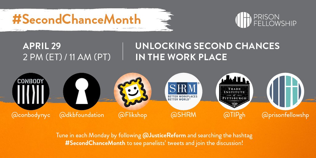 dkbfoundation's tweet photo. Follow #SecondChanceMonth and join us this morning at 11am for our #UnlockingSecondChances in the Workplace twitter chat!! https://t.co/Hskx84Oyv5