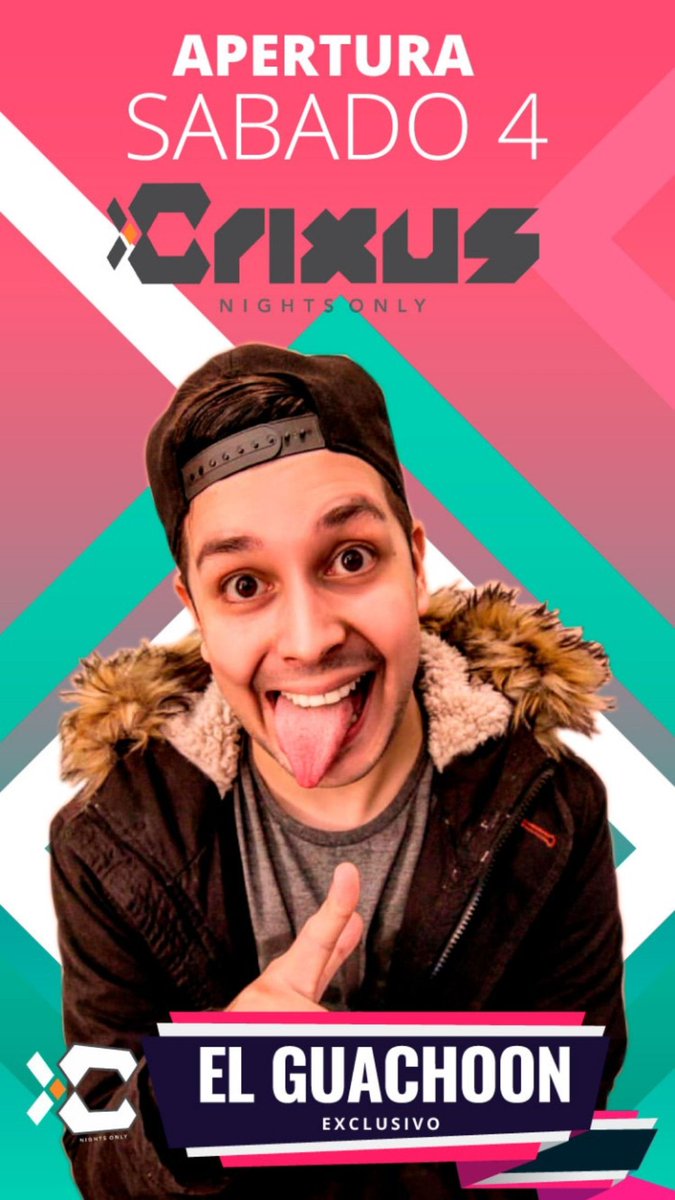 crixusarroyito's tweet photo. 🔸️SABADO 04🔸️
🤯APERTURA DE CRIXUS🤯
En vivo, El Guachoon con todos los hits y clásicos.
🎧Dj Pablo Puente explotando la pista. 🤩Volvemos para nivelar tus Noches🤩 📍M.Bernardi 840 / Arroyito
#Crixus #Nights #Only #Apertura #Mayo #Nueva #Temporada https://t.co/QeV4p4XGOx