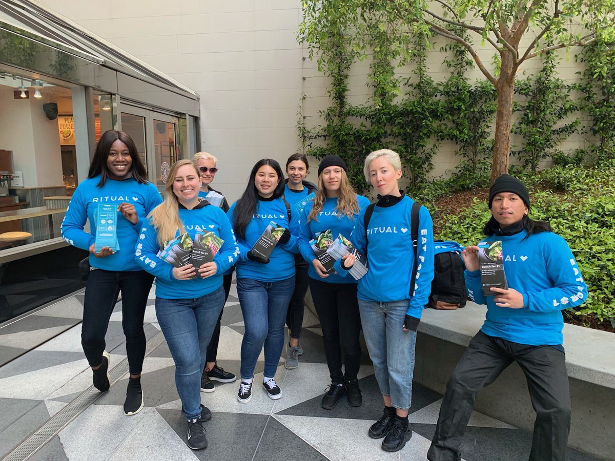AttackEvents's tweet photo. Ritual #EatsWeek launched today! Look for our teams in San Francisco, Los Angeles, Seattle, and Vancouver and see how you can get coffee and lunch for $1! #experientialmarketing #fieldmarketing #brandambassadors #streetteam #promolife #attackmarketing #myritual #EatsWeek https://t.co/wPQOyyUz1u