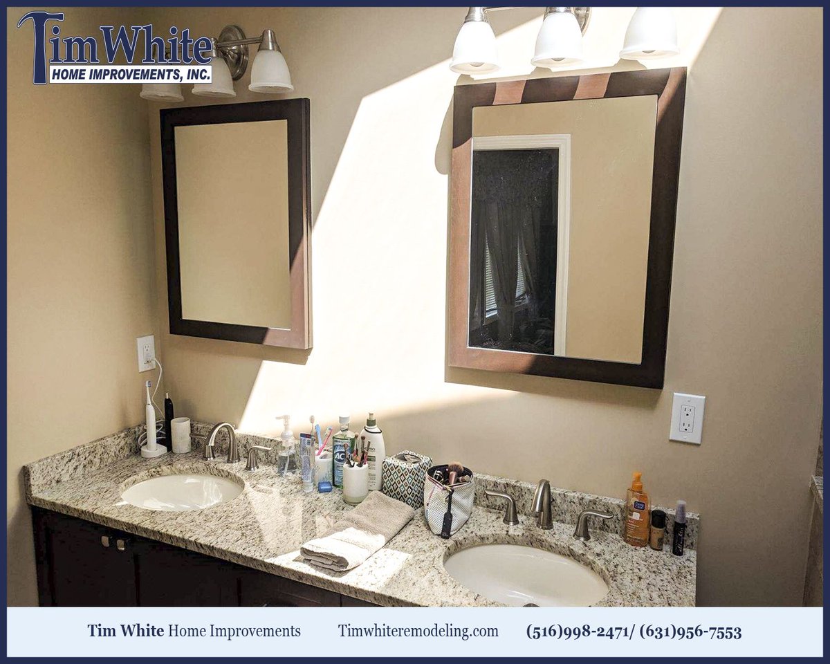 TimWhiteHI's tweet photo. His-and-Hers Sinks are a great addition to reduce clutter and amplify personal space! 

#TimWhite #HomeImprovements #Remodeling #HomeMakeOver #InteriorDesign #Interior #InteriorStyle #HomeStyling #Goals #DesignGoals #DreamHome #LongIslandHomes #NyHomes #HomeRemodel #Bathroom https://t.co/70PBoZ4yEF