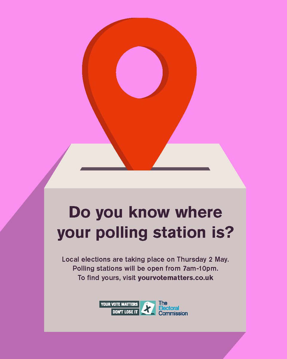 This Thursday it will be polling day! Do you know where your polling station is? As our wards boundaries changed this year, your polling station may also have changed. Check your poll card before you go to vote or find it  here socsi.in/7PcDh