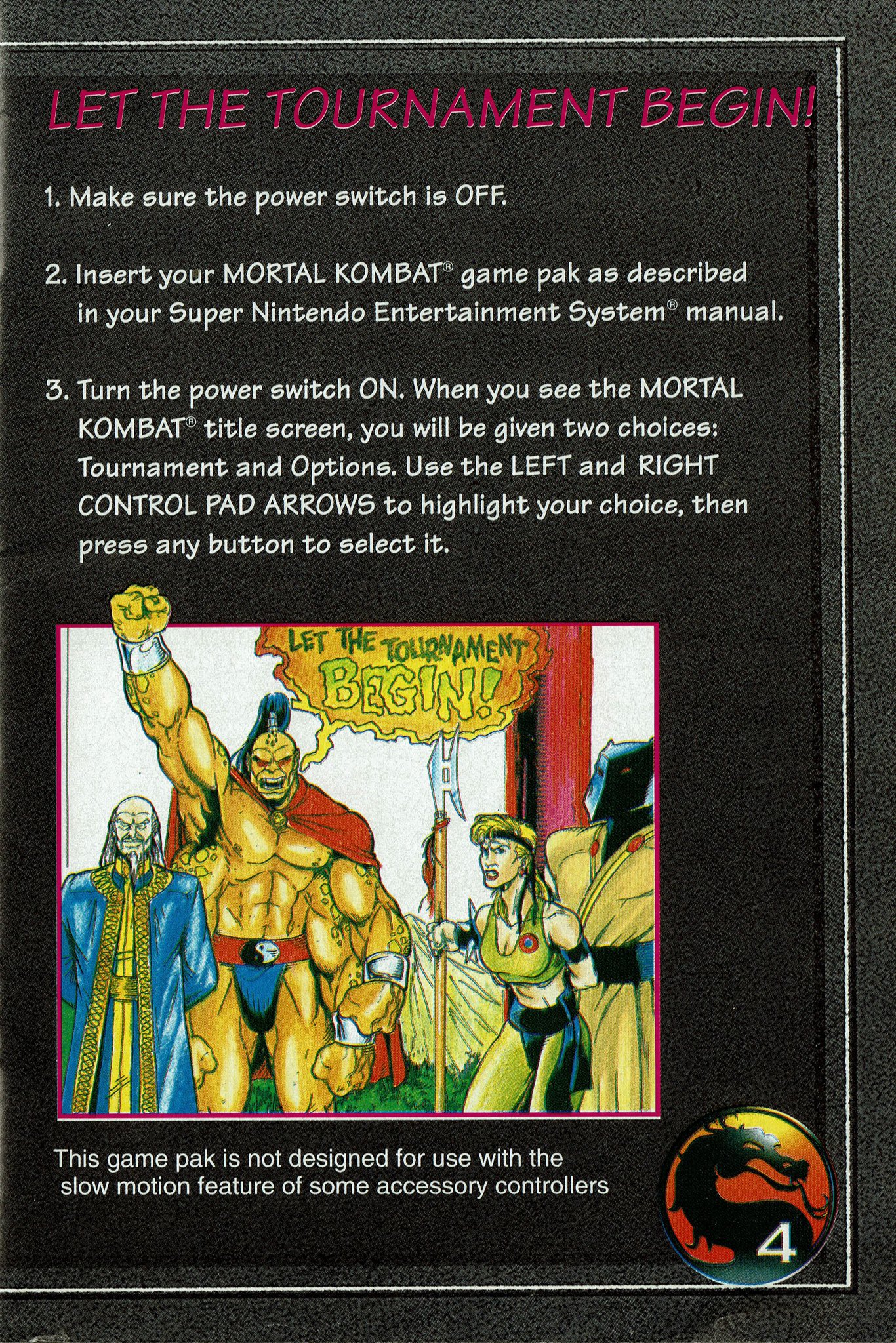 VideoGameArt&Tidbits on X: From the instruction booklet~ Mortal