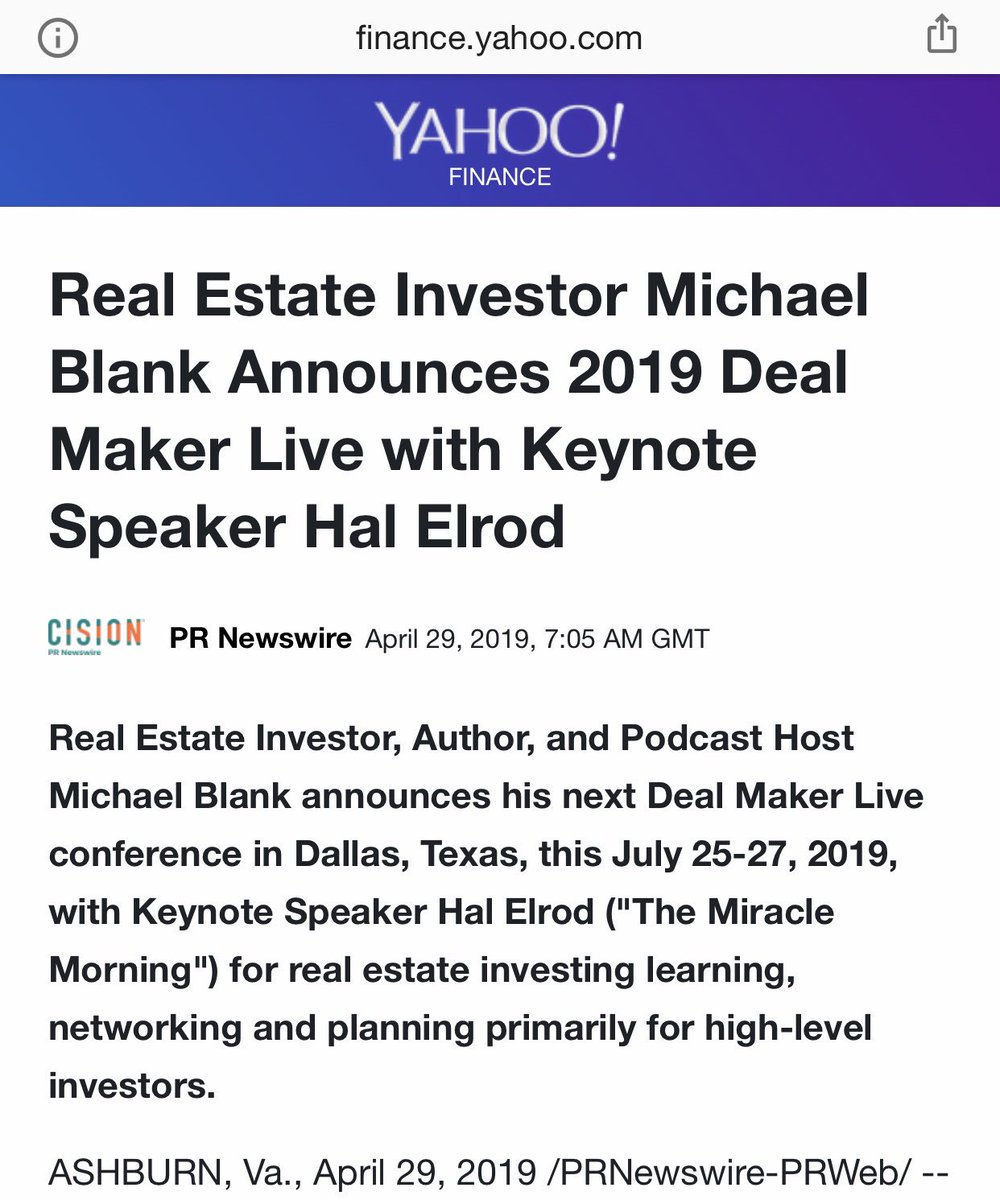 8SecondPR's tweet image. Grateful to have #GoodyPR client press release picked up today by @YahooFinance. You can find out how in our new book #8SecondPR @8SecondPR. #PublicRelationsBook #PRTips #PublicityTips #AmazonBestseller #PublicRelationsTips #YahooFinance