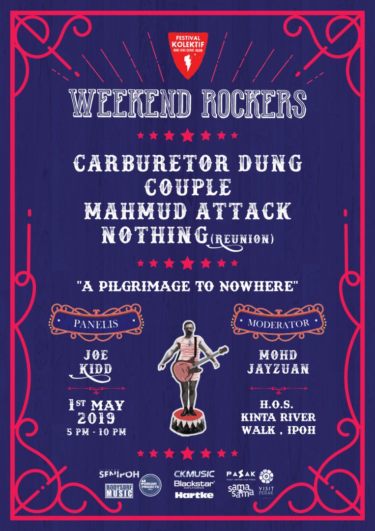 Jenn_Thompson's tweet photo. #PERAK WEDNESDAY May1 WEEKEND ROCKER 5pm - 10pm H.O.S. KintaRiverwalk #Ipoh ft. #CarburetorDung @wearecouple #MahmudAttack #Nothing (Reunion) https://t.co/YG90u7BgFi