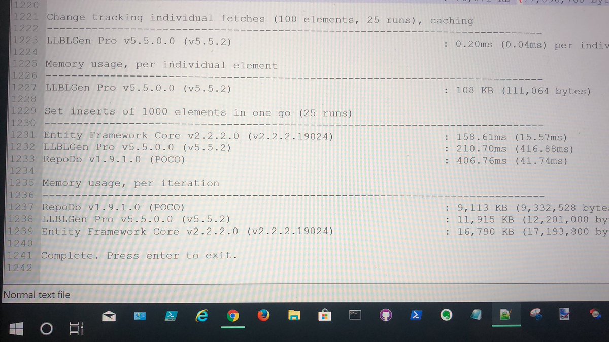 mike_pendon's tweet image. I tested #RepoDb competing with #LLBLGen #InsertAll operation, and the result was disappointing, #LLBLGen is REALY a well-writen #ORM. Have to improve parameter assignments via #IL or #CompiledExpression.