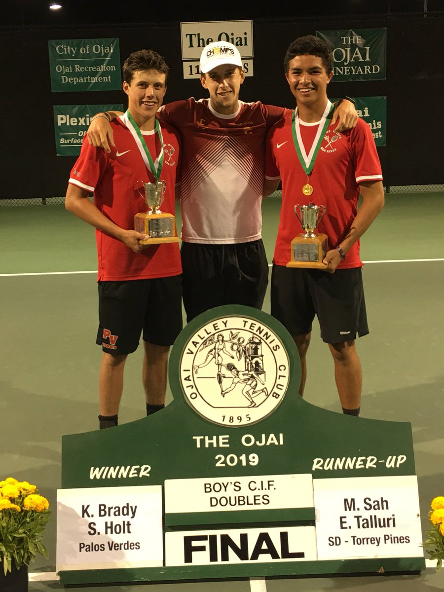 Congrats Sean Holt and Kai Brady The Ojai Doubles Champions!