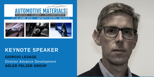 NEW SPEAKER in polyurethanes stream: Giorgio Lesage of Adler Pelzer Group discusses Novel, Biobased PU Formulations for Automotive NVH Applications at <a href="/CrainComm/">Crain Communications</a> 1st #AutoMaterialsSummit in Munich on 17-18 June. Full speaker line up and registration: bit.ly/AMS-Programme