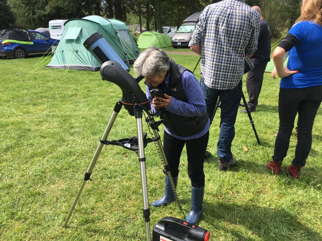 kimrix's tweet photo. Have always enjoyed #Astrophotography so have come to #brecon Beacons at Astrocamp. I have acquired a telescope which i have been testing #solarviewing - hope for clear skies tonight so i can locate a few #planets or #constellations in the #solarsystem https://t.co/pbJkhkIXf5