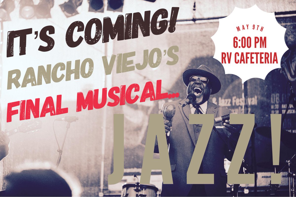 RVElementary's tweet photo. Save the Date! It's Rancho Viejo's final musical...Jazz! You don't want to miss it. #RVEagles #WhyCrane #WeAreCrane https://t.co/GHaCxhEzH6