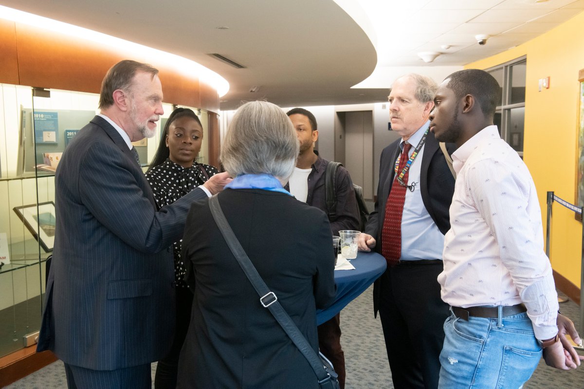 jengcooke's tweet photo. Honored to have @AsstSecStateAF Nagy discuss U.S. engagement in Africa at this year's David H. Miller lecture. Emphasis on trade and investment agenda;   deep concern re crises in #SouthSudan and #Cameroon. Students appreciated chance to chat afterwards! @IAfS_GWU @RealDeanB https://t.co/H4VyU7X6wx