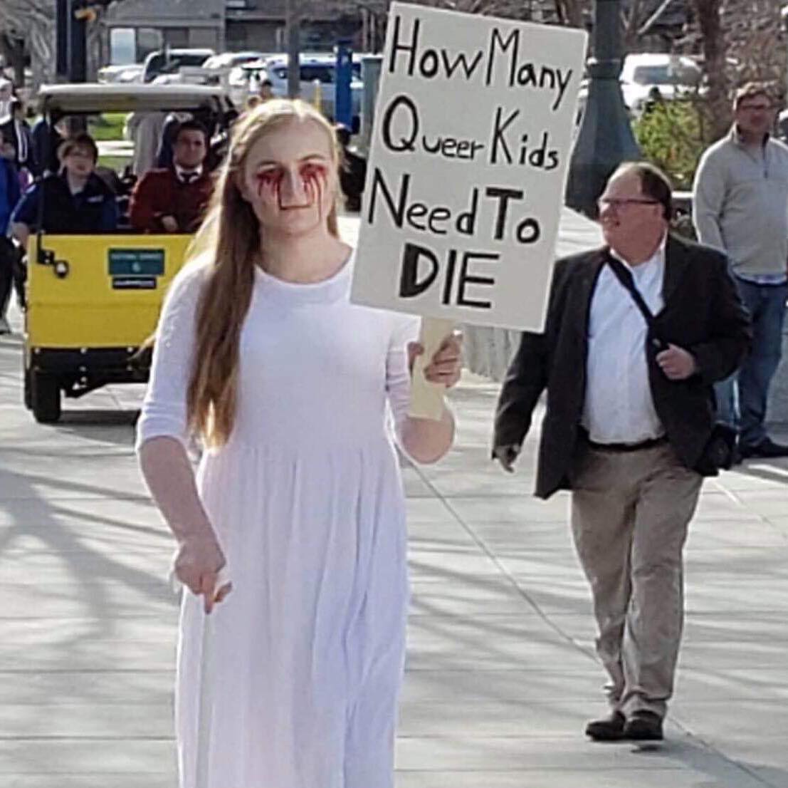 MormonHappyHour's tweet photo. Crystal Legionnaires made waves last year when she stood and shouted #StopProtectingSexualPredators in #LDSConf This year, she promoted #LGBTQ individuals who are harmed by the policies and doctrine enforced by @LDSchurch Leadership. #Patreon for video!
https://t.co/dinoAlApn2 https://t.co/Ew3dC90gWX
