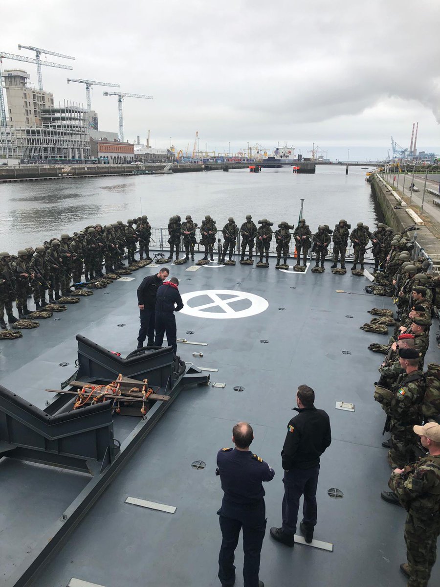 naval_service's tweet photo. LÉ Eithne #P31 recently provided sea lift for a recruit platoon from #irisharmy Defence Forces Training Centre.  #StrengthTheNation. The @defenceforces &amp; @dfreserve are currently recruiting #JoinOutTeam https://t.co/TIidS984Ew