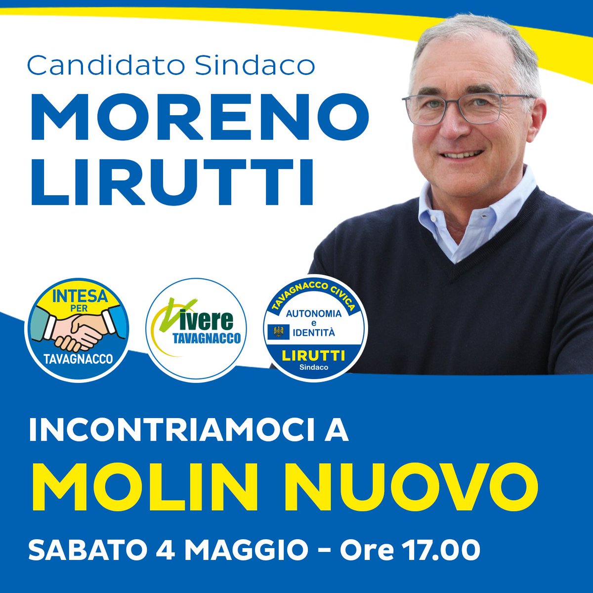 MLirutti's tweet photo. Secondo incontro per conoscere i candidati: 4 maggio alle 17.00 in piazza a Molin Nuovo (in caso di mal tempo è rimandato al 6 maggio nella sala parrocchiale di via Centrale 74 a Cavalicco). #Tavagnacco #Elezioni2019 @messveneto @Gazzettino @diariodiudine https://t.co/V4AHztvfON