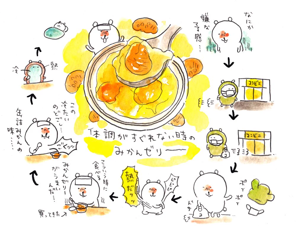 風邪をひいた時はみかんゼリー！！冷たいのどごしが最高ｗ