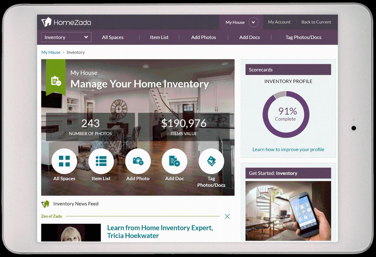 HomeZada's tweet photo. Who says that managing a home has to be difficult?…. HomeZada makes it so easy. Document today and be ready for the future. 

~> https://t.co/ItYfMf1hVm 

#DigitalHomeManagementApp #HomeInventory https://t.co/k4qVa9LeFW