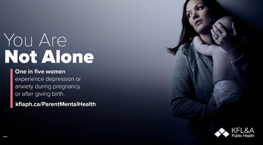 MaternalHC's tweet photo. See the new campaign from the KFLA Public Health Unit regarding parents mental health. @KFLAPH @MaternalHC #themothersprogram https://t.co/aj1Q76gXVQ