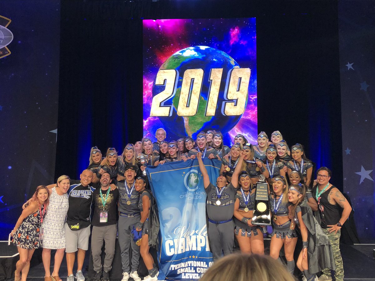 The_CheerWorlds's tweet photo. Congratulations to our reigning BACK TO BACK World Champions in the International Open Small Coed 6 division, the California All Stars - Team Reckless! 🏆 https://t.co/dPX1k09pcl