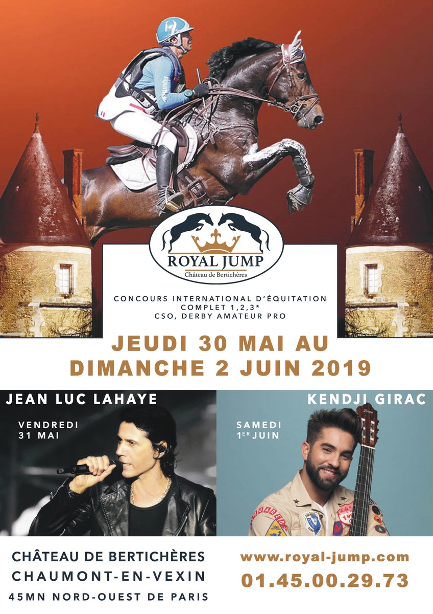 RoyalJumpOff's tweet photo. Pour réserver vos places pour le @RoyalJumpOff 
✅Samedi : prix unique incluant la journée de concours et la soirée (showcase de Kendji+ soirée clubbing)
✅Dimanche. : prix unique incluant la compétition et les animations.

https://t.co/9hADBkVu8F https://t.co/l81pjNSAHK