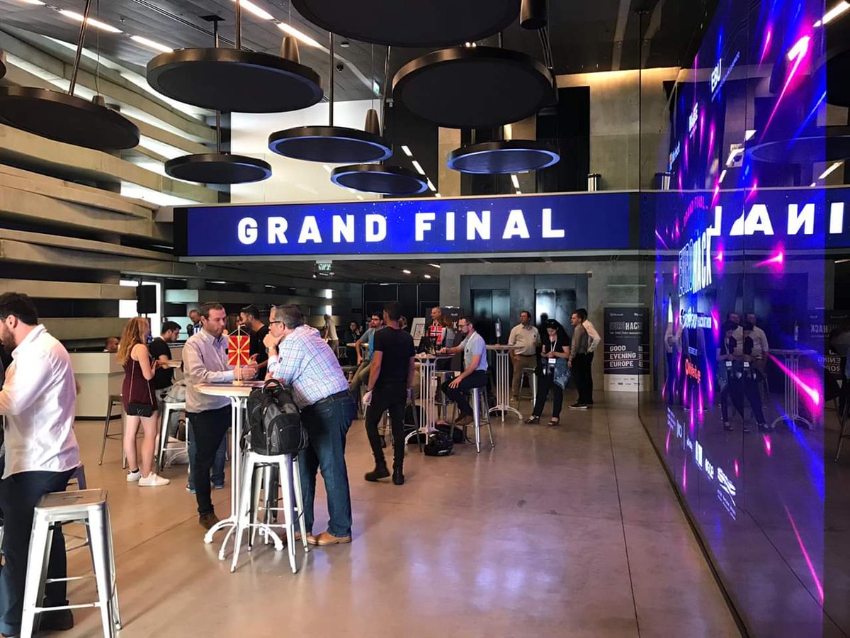 kaneurovision's tweet photo. The Grand Final of #EuroHack is on! The 10 finalists are right now presenting their projects to a jury, headed by @jonolasand. 

And let's not forget a group selfie as a souvenir 😉 https://t.co/uCd9J7gPK1