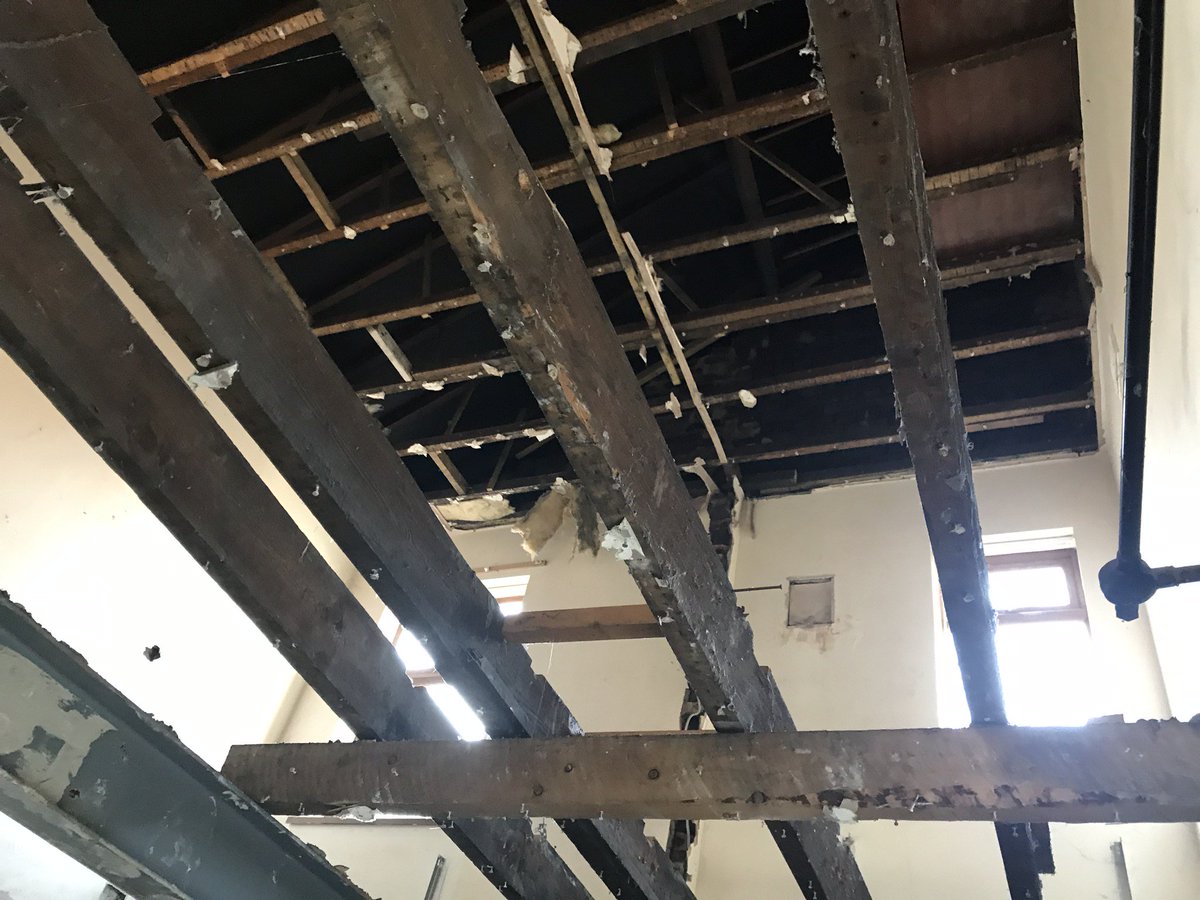 CarlJCroft's tweet image. Our clients #HMO project has become one open plan space at the moment! All three floors have been opened up as part of the strip out to raise the floor levels. The first fix is underway too. #croftarchitecture #propertydevelopers