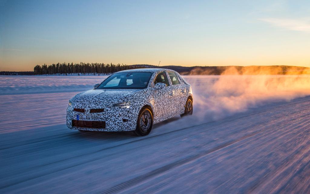 vauxhall's tweet photo. The all-new Corsa has withstood the tests of Winter...we're ready for the Iron throne now. 👑 > https://t.co/rF37MMBki0 https://t.co/2ffOePI3K1