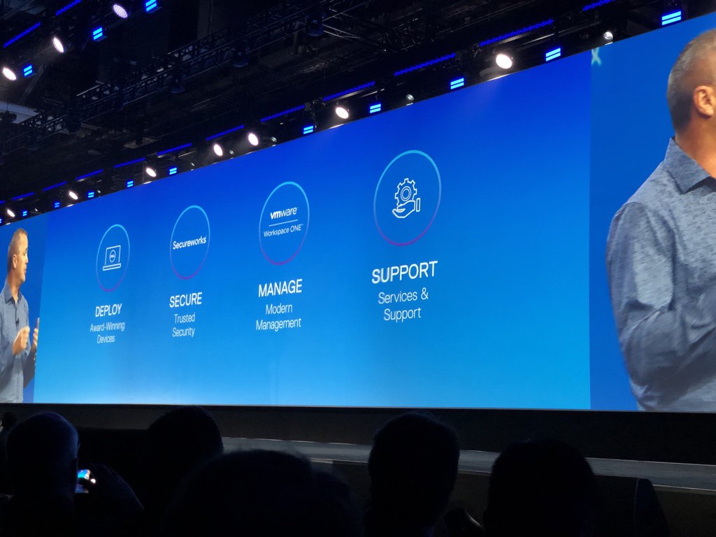 Customers want “data everywhere” and “seamless access” says <a href="/PGelsinger/">Pat Gelsinger</a> 

Now announcing the <a href="/DellTech/">Dell Technologies</a> Unified Workspace (powered by <a href="/VMware/">VMware</a>) #DellTechWorld