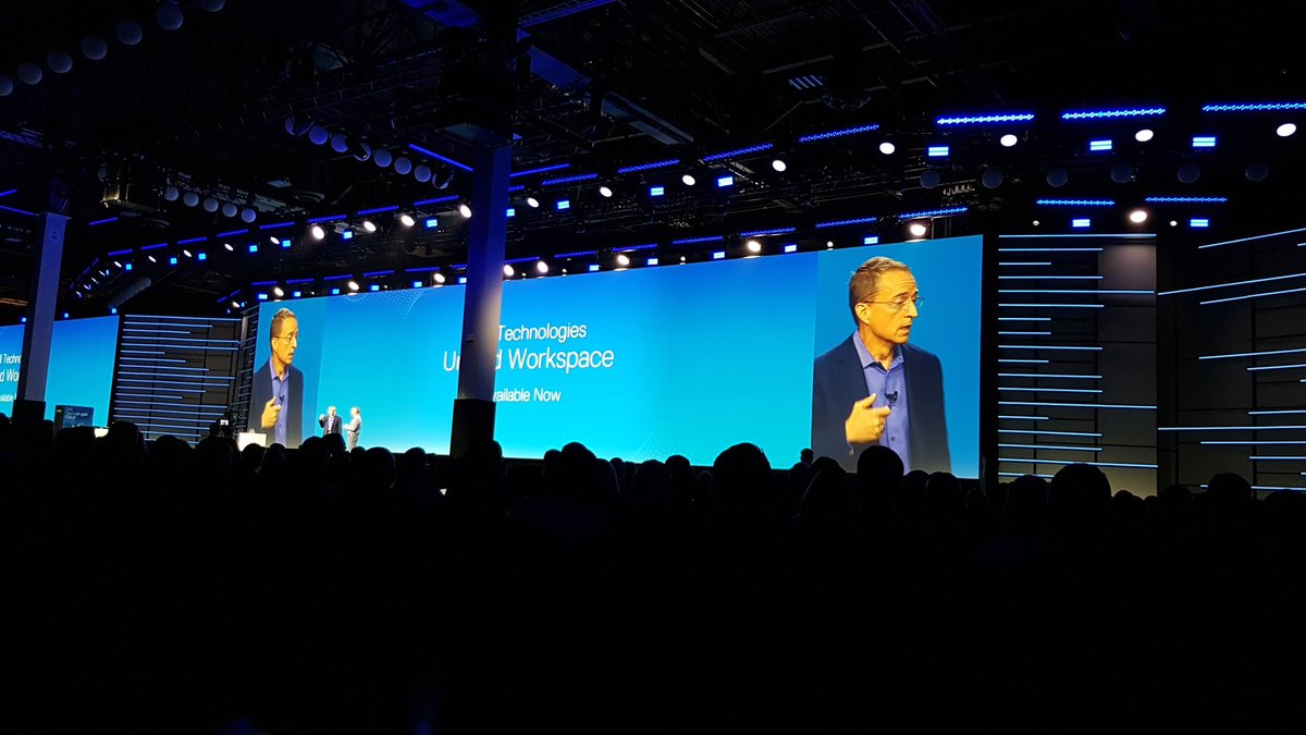 Jeff Clarke, Vice Chairman - Products &amp; Operations <a href="/DellTech/">Dell Technologies</a>, and Pat Gelsinger, CEO VMware, on stage talking about innovation #DellTechWorld