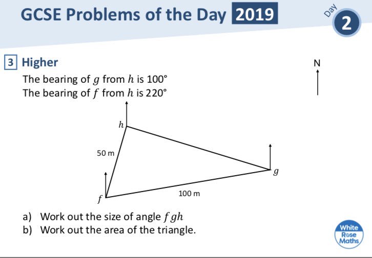 Whiterosemathssec Here Are Tomorrow S Gcse Problems T Co Oevp0i7acq Listen To One Of Mrbartonmaths Podcasts To See Why Bearings Is Such An Important Topic T Co Pisquqvxgl T Co Pxagohccke