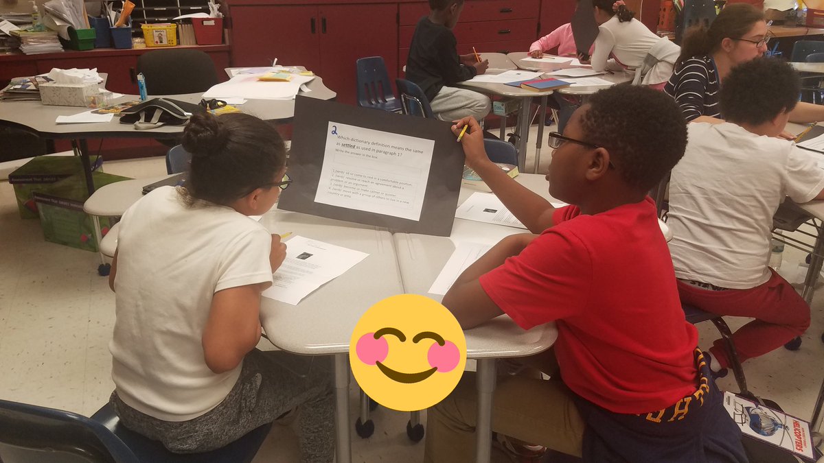 MsDavenpo's tweet photo. I'm just so darn proud 😊 of our 4th graders and how much more they are talking and learning from one another. #Talk2Learn #dalecityroars #LearnfromOthers #WhyITeach https://t.co/BQ1Ha0yZ2g