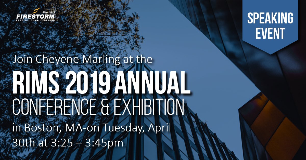 Are you at the RIMs conference in Boston this week? Join Cheyene Marling tomorrow at the Thought Leader Theater-Booth 599 at
3:25 - 3:45 PM. 

Learn more here: ow.ly/CADy50t9YnH