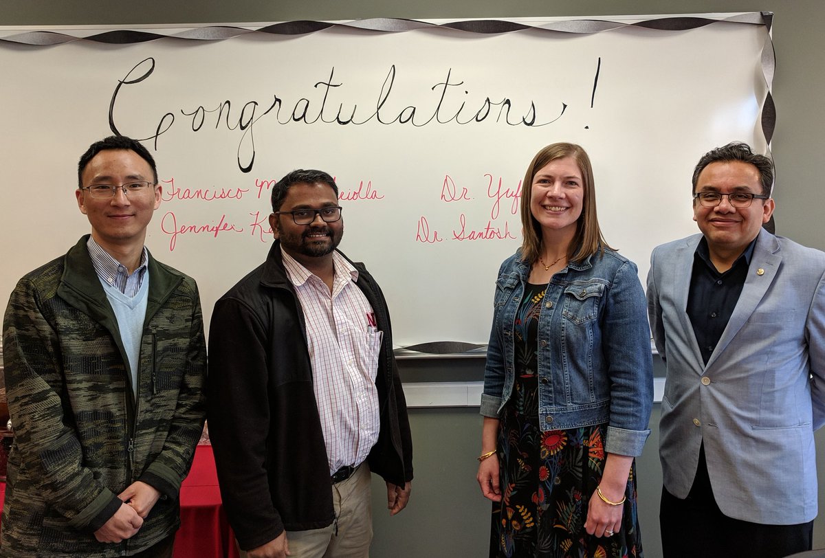 Nebraska Biological Systems Engineering (@unl_bse) on Twitter photo Congratulations again to our faculty who received promotions and tenure this year! 🎉 You have a huge impact on our students and make BSE a great place to work. @DrJennyKeshwani, <a href="/SantoshPitla/">santosh pitla</a>, Yufeng Ge, and Francisco Munoz-Arriola Congratulations again to our faculty who received promotions and tenure this year! 🎉 You have a huge impact on our students and make BSE a great place to work. @DrJennyKeshwani, <a href="/SantoshPitla/">santosh pitla</a>, Yufeng Ge, and Francisco Munoz-Arriola