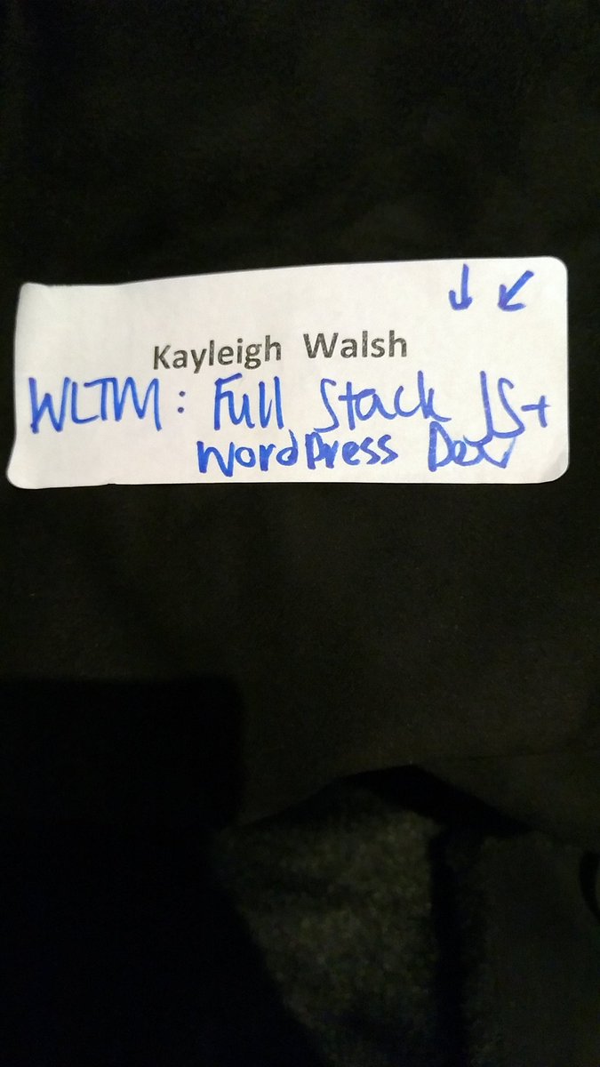 FULLFATMATT's tweet image. RT outlandish &quot;Happy to be at the #lovelacedigital #youequaltech meet up tonight. I&apos;ve taken advantage of my name tag to put a shout out for full stack JS + WordPress devs. If you&apos;re one, get in touch or find me in the room https://t.co/6saDaf3cdd&quot;