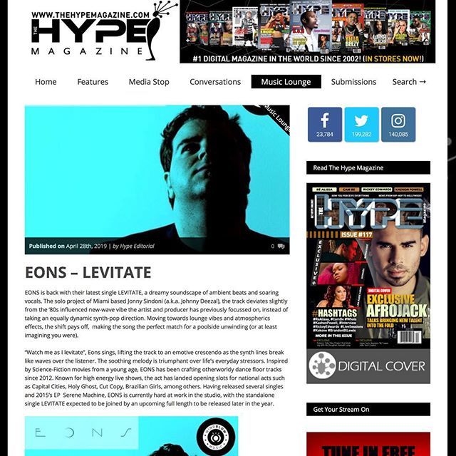 EONSmiami's tweet photo. Hey guys , here’s a cool review for my new single! Special thanks to @thehypemagazinenetwork and my @mindblow_music family

#eonsmiami #levitate #electro #vaporwave #dreampop https://t.co/JGPxZKqATY