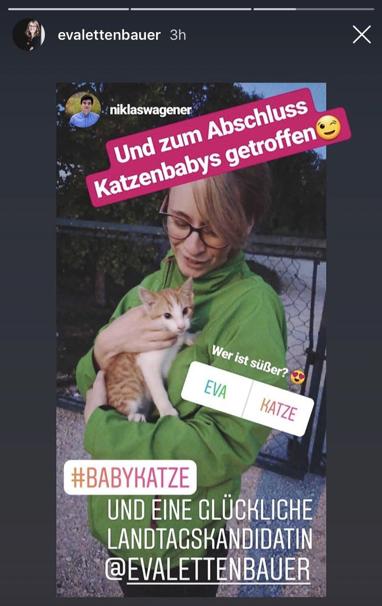 Eva Lettenbauer looking at Kätzchen

Quelle: Instagram von Eva Lettenbauer